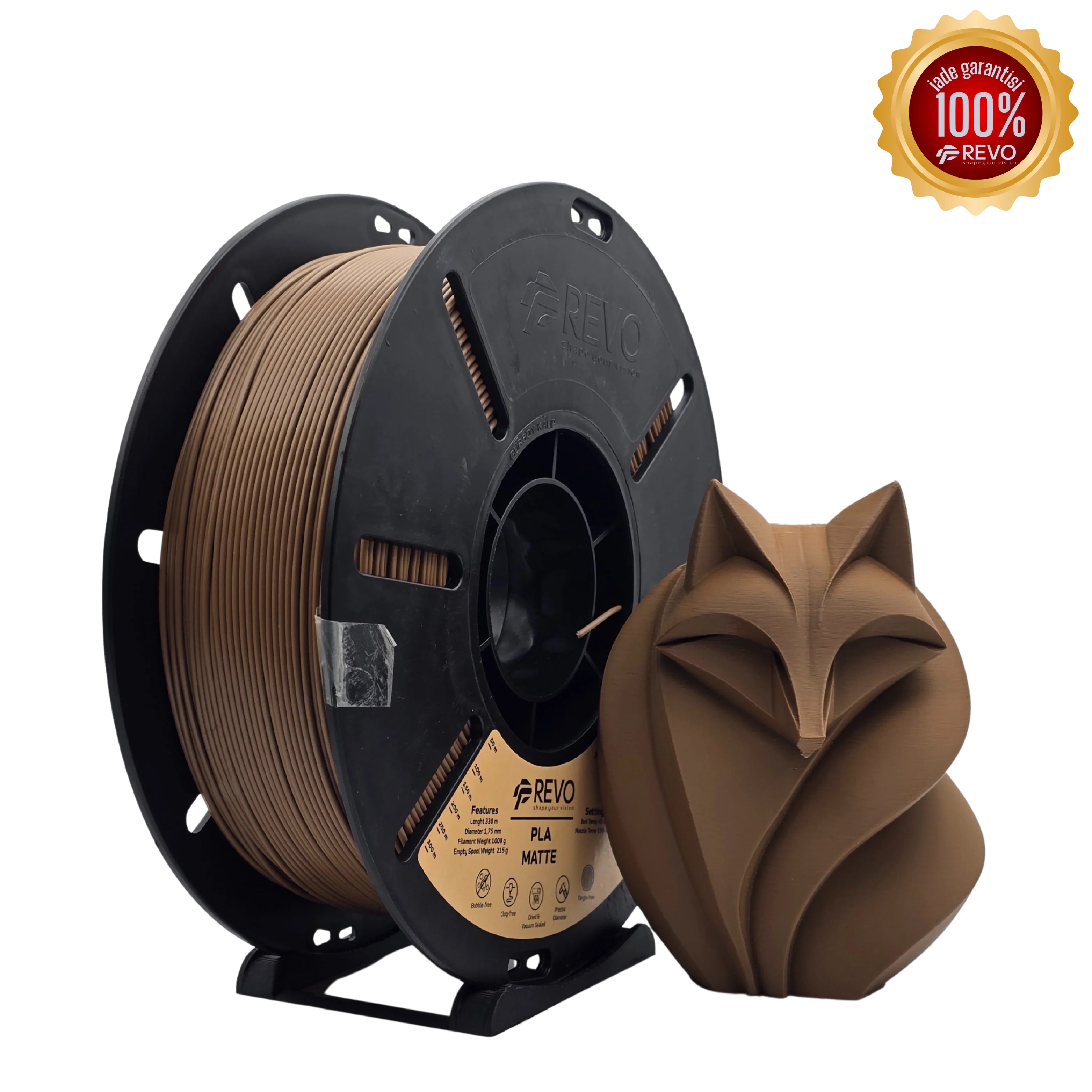 PLA Matte Kahverengi Filament