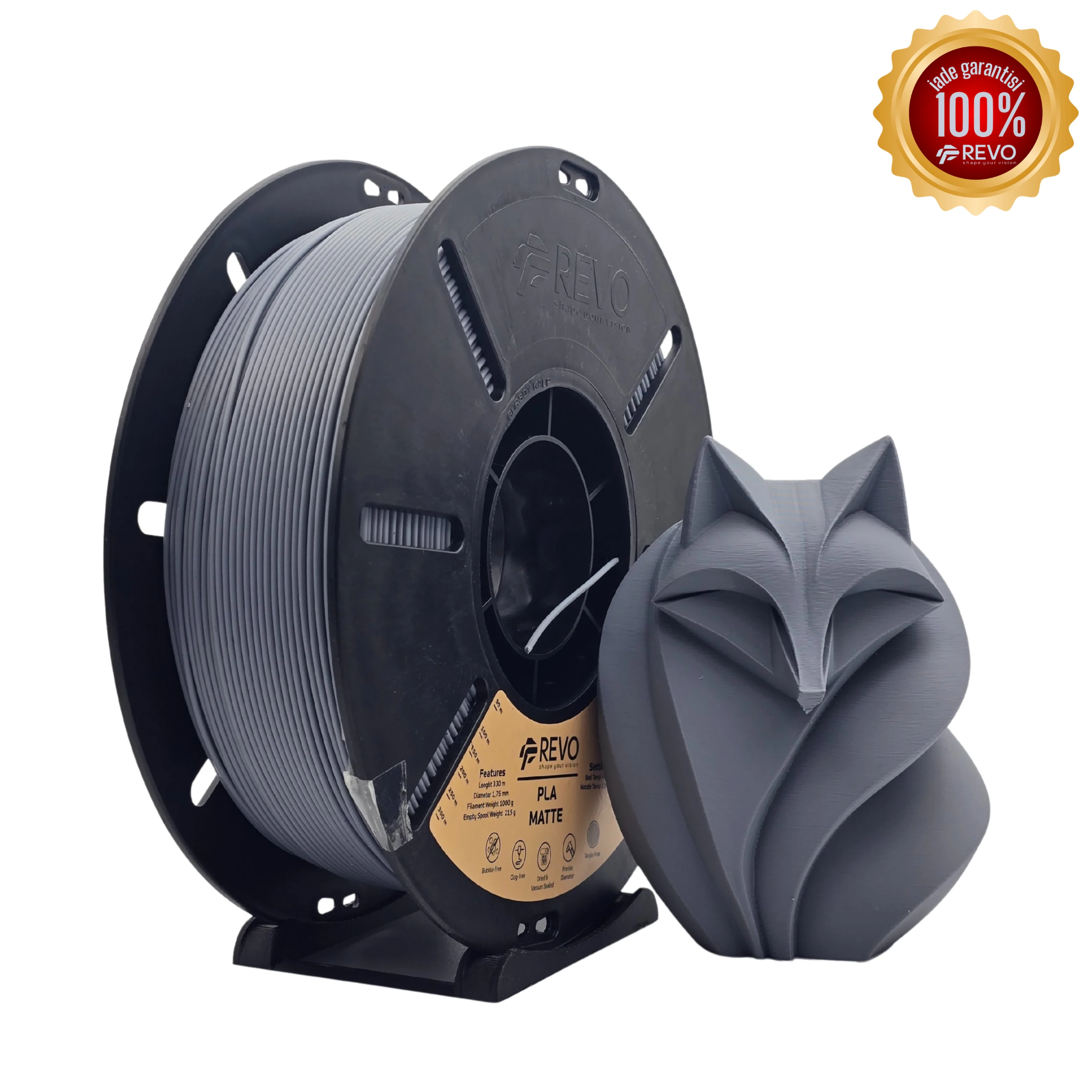 Revo PLA Matte Gri Filament